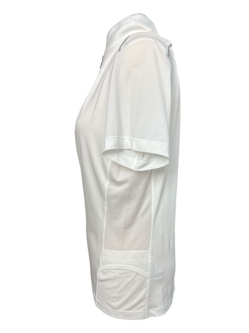 Chestnut Bay Performance Rider SkyCool Short Sleeve Shirt - White / Size Large NEW