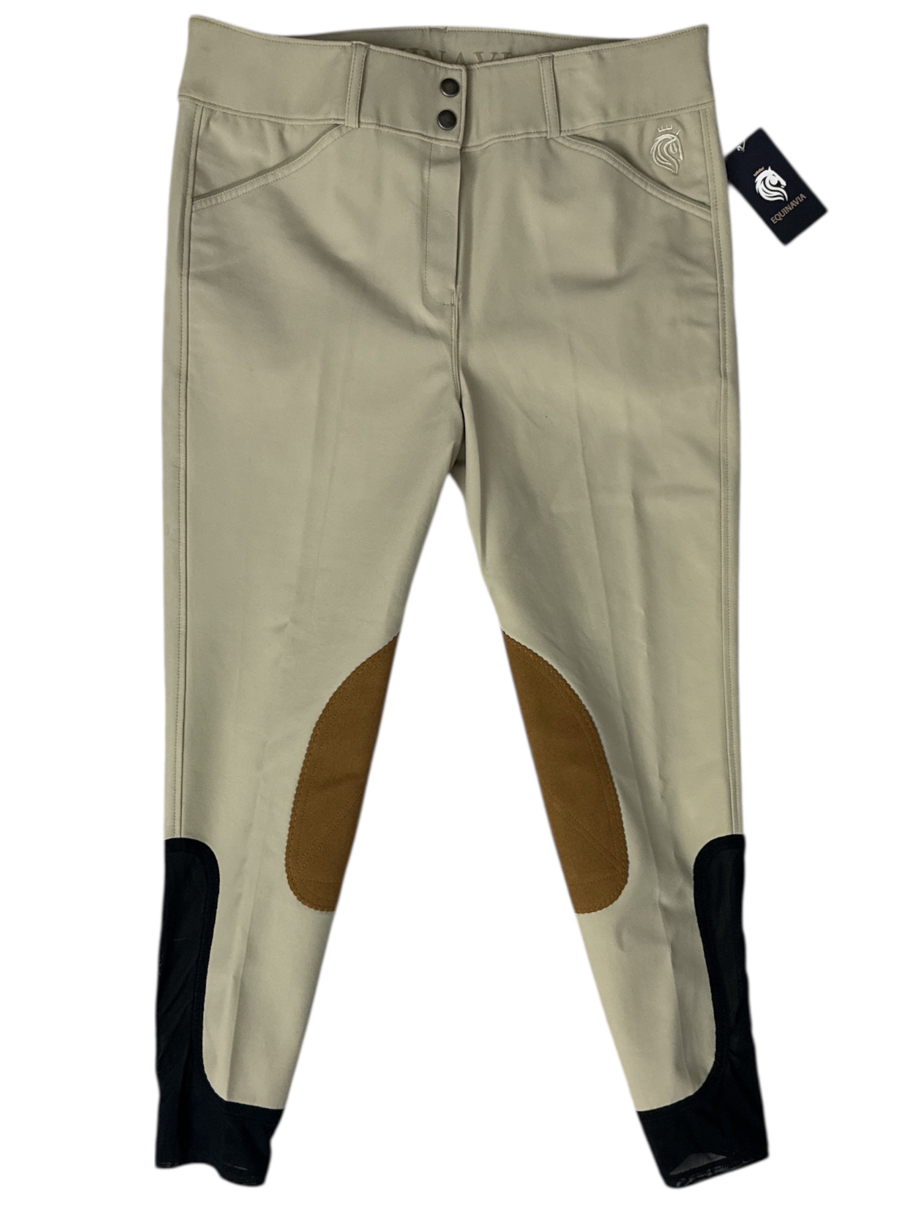 Equinavia Maud Women's Show Knee Patch Breeches - Tan / Size US 34 NEW