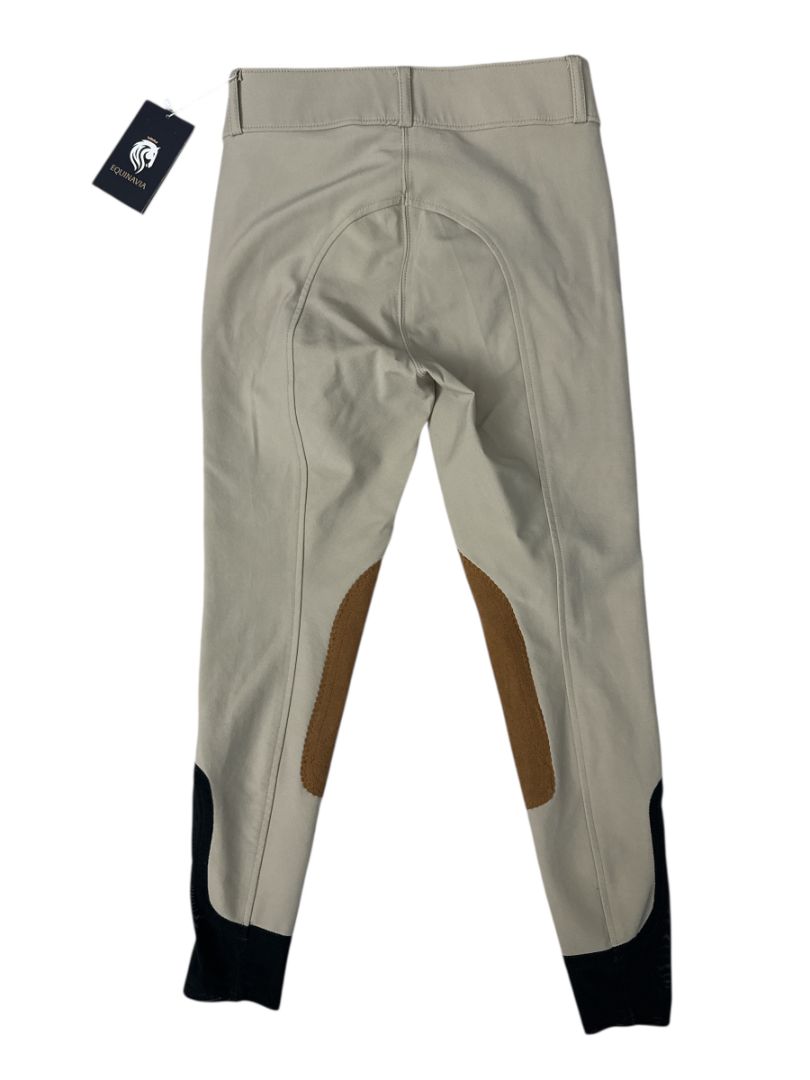 Equinavia Tuva Kids Show Knee Patch Breeches - Tan / Size 10 Youth NEW