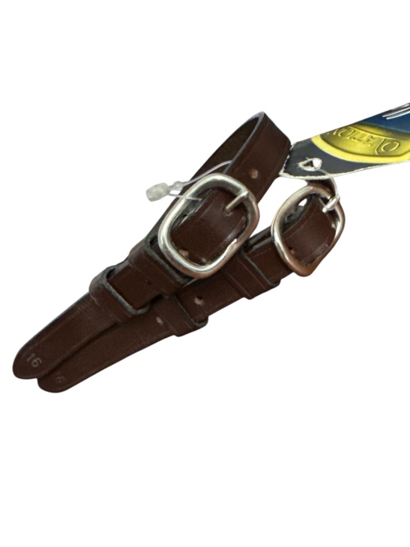 Ovation English Leather Spur Straps - Brown / 16" NEW