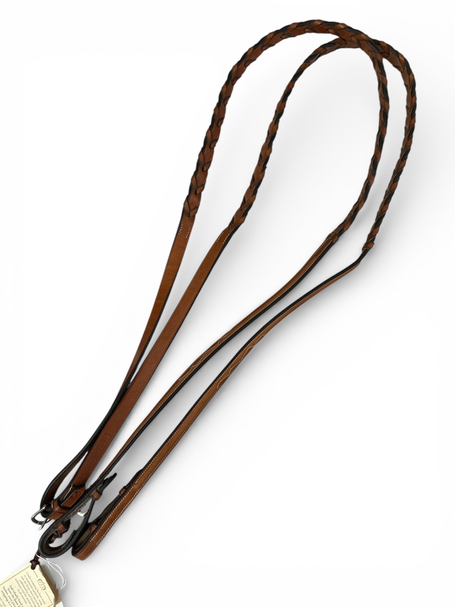 Crosby Raised Fancy Stitch Laced Reins - Hazel / 54" NEW