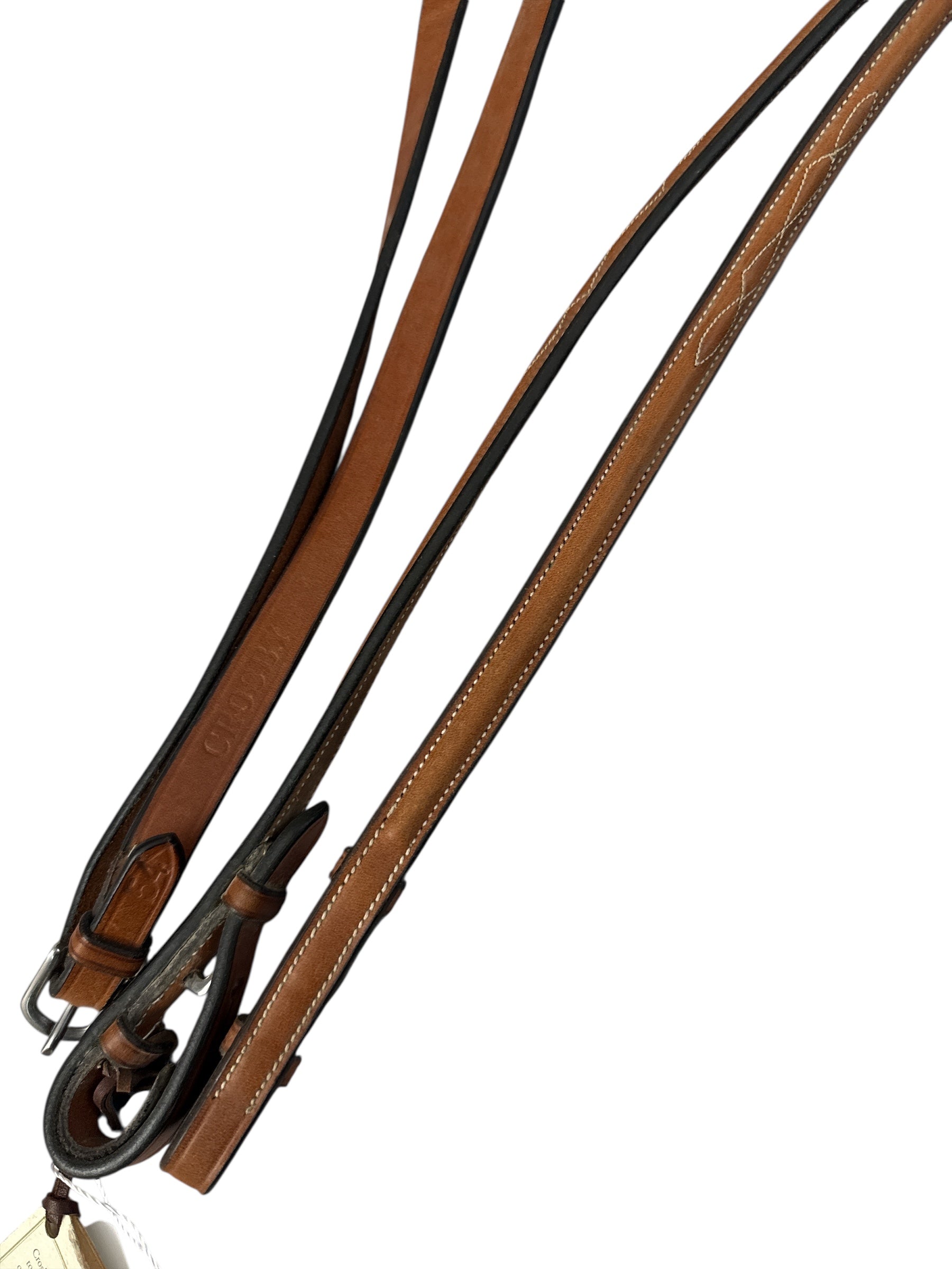 Crosby Raised Fancy Stitch Laced Reins - Hazel / 54" NEW