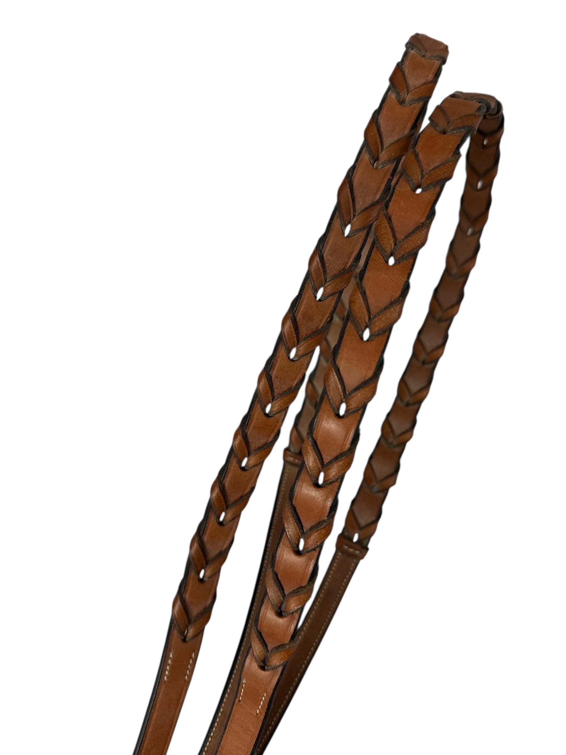 Crosby Raised Fancy Stitch Laced Reins - Hazel / 54" NEW
