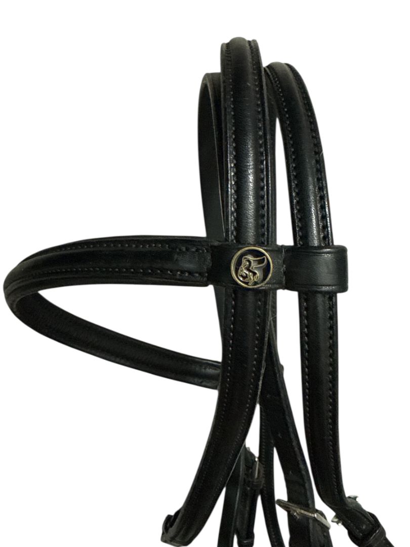 Kieffer Snaffle Bridle Flash Noseband - Black Horse/Full Size