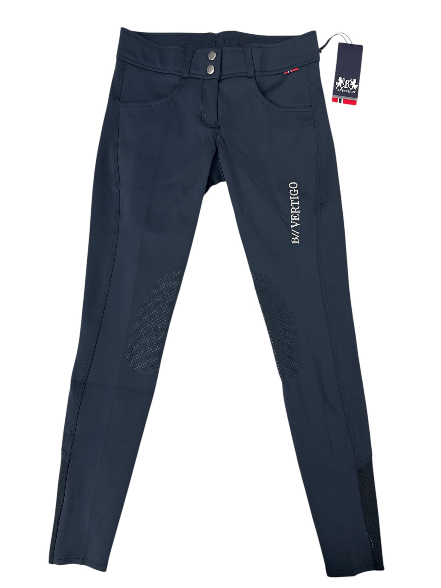 B Vertigo Meghan Silicone Knee Grip Breeches - Dark Navy / Size US 30 (EU 42) NEW
