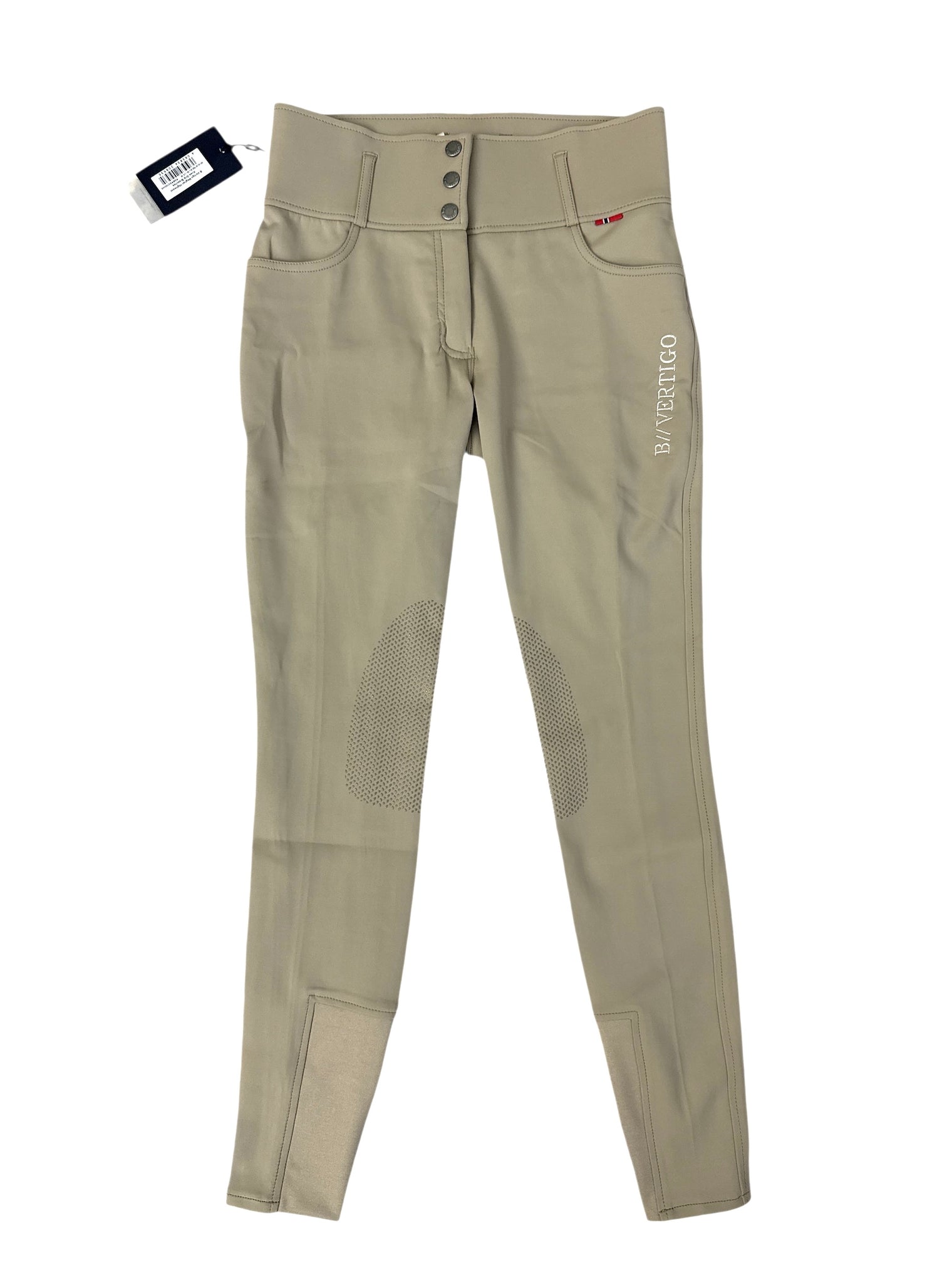 B Vertigo Meghan High Waist Knee Grip Breeches - Weathered Teak Tan / Size US 24 (EU 36) NEW