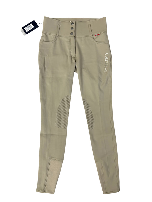 B Vertigo Meghan High Waist Knee Grip Breeches - Weathered Teak Tan / Size US 24 (EU 36) NEW