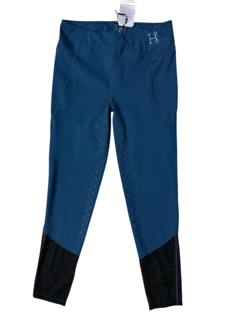 SmartPak Hadley Luxe Riding Tights Full Seat - Blue / Size Large NEW