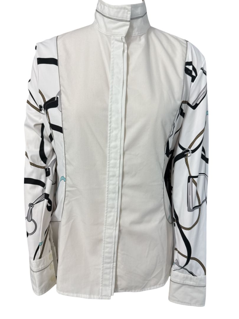 Arista Equestrian Long Sleeve Shirt - White / Size Large