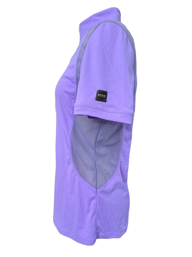 FITS Short Sleeve Mesh Sunshirt - Lavender Purple / Size Large