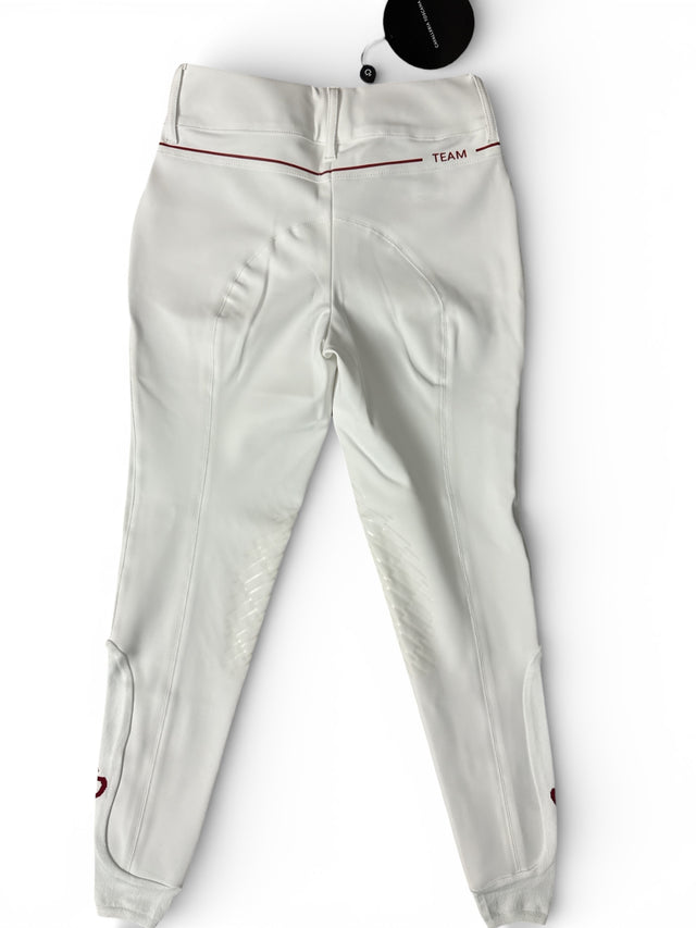 Cavalleria Toscana CT Team High Waist Breeches - White / Size IT 40 NEW