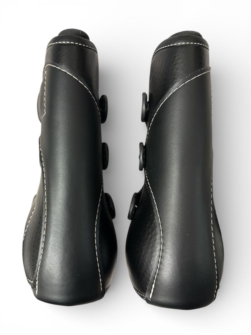 EquiFit D-Teq Front Boots - Black Ostrich / Size XL