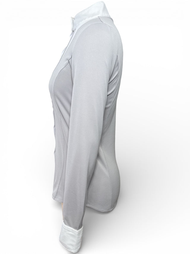 Alessandro Albanese Long Sleeve Light Grey Cannes Clean Cool Competition Shirt Size Small