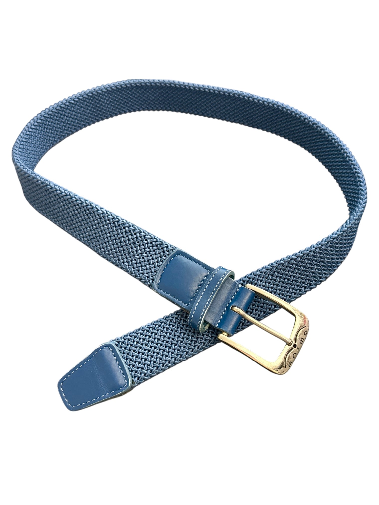 Animo Hartic Nylon Braided Woven Belt - Blue / Size 90