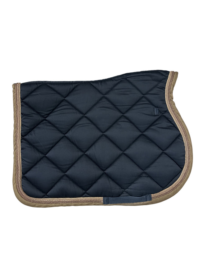 Lami-Cell Glossy All Purpose Saddle Pad - Navy / Taupe - Full Size