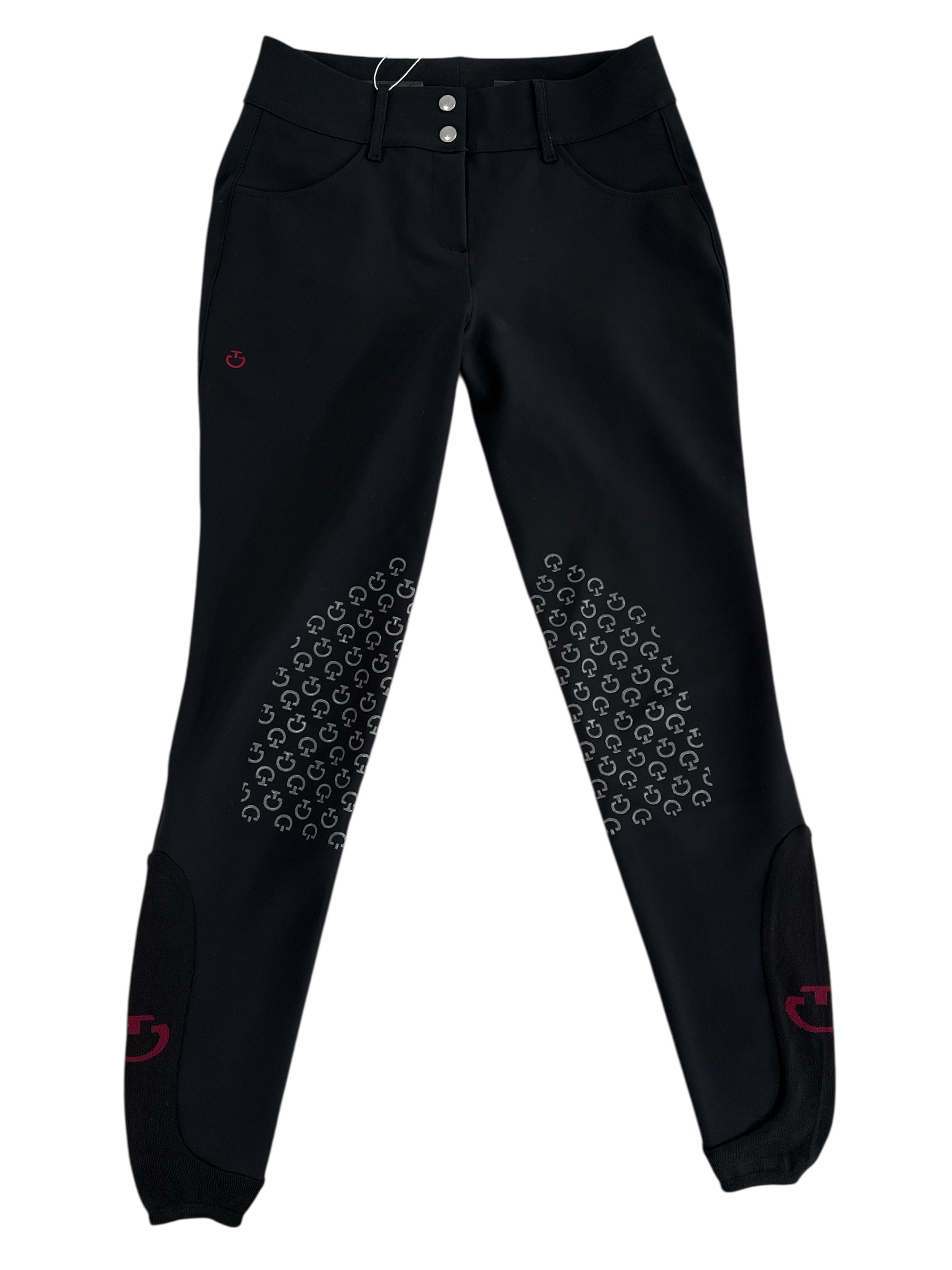 Cavalleria Toscana Knee Grip Jumping Breeches - Black / Size IT 42 (US 28)