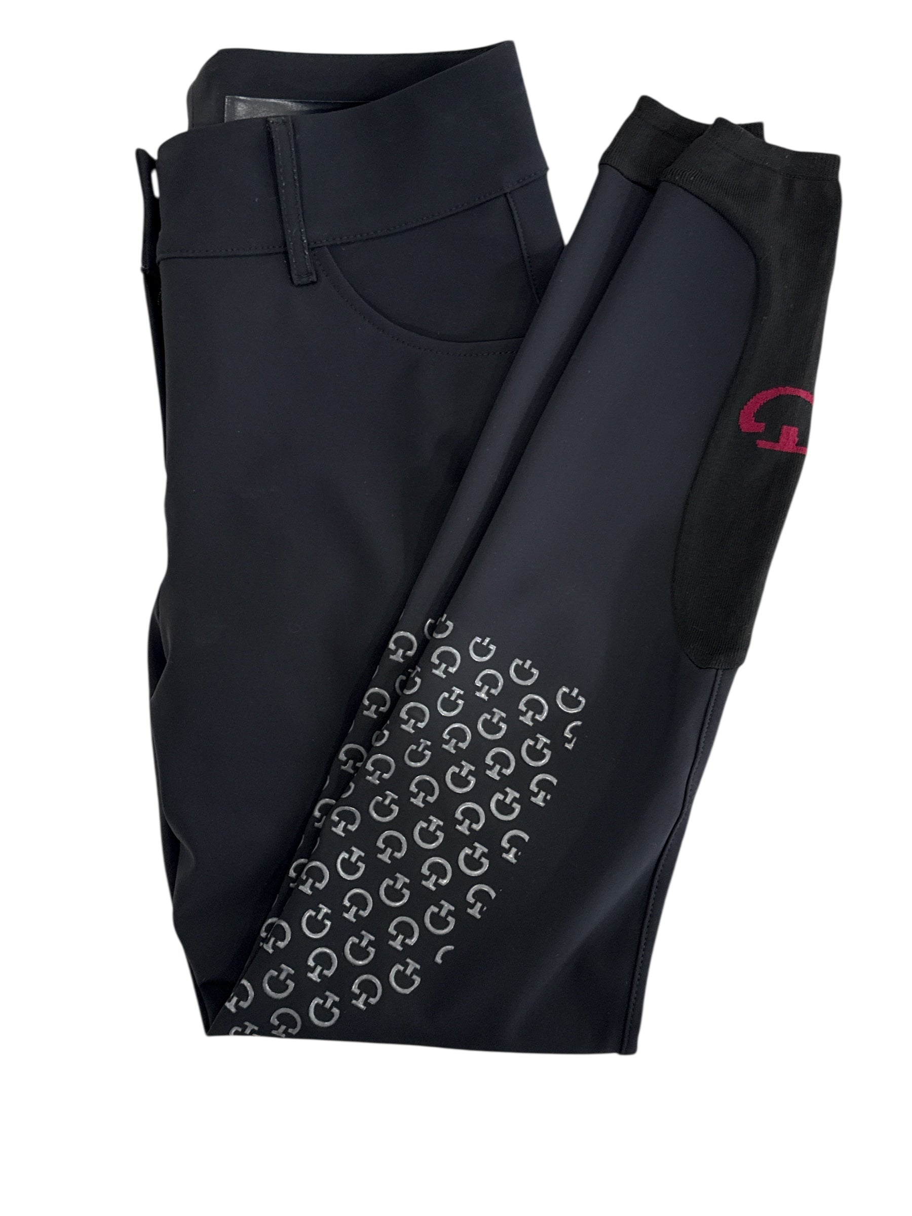 Cavalleria Toscana Knee Grip Jumping Breeches - Black / Size IT 42 (US 28)
