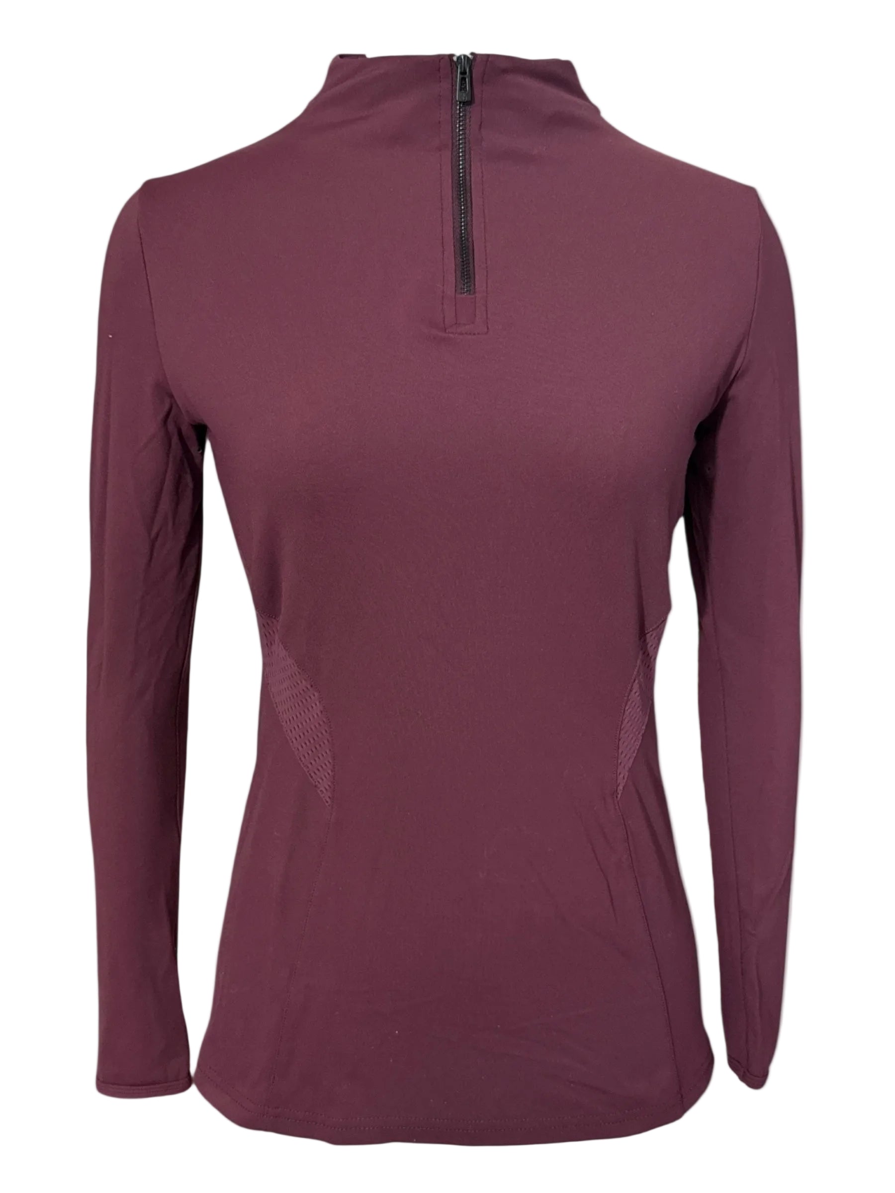 Aztec Diamond Core Base Layer Top - Deep Mauve Burgundy / Size Medium