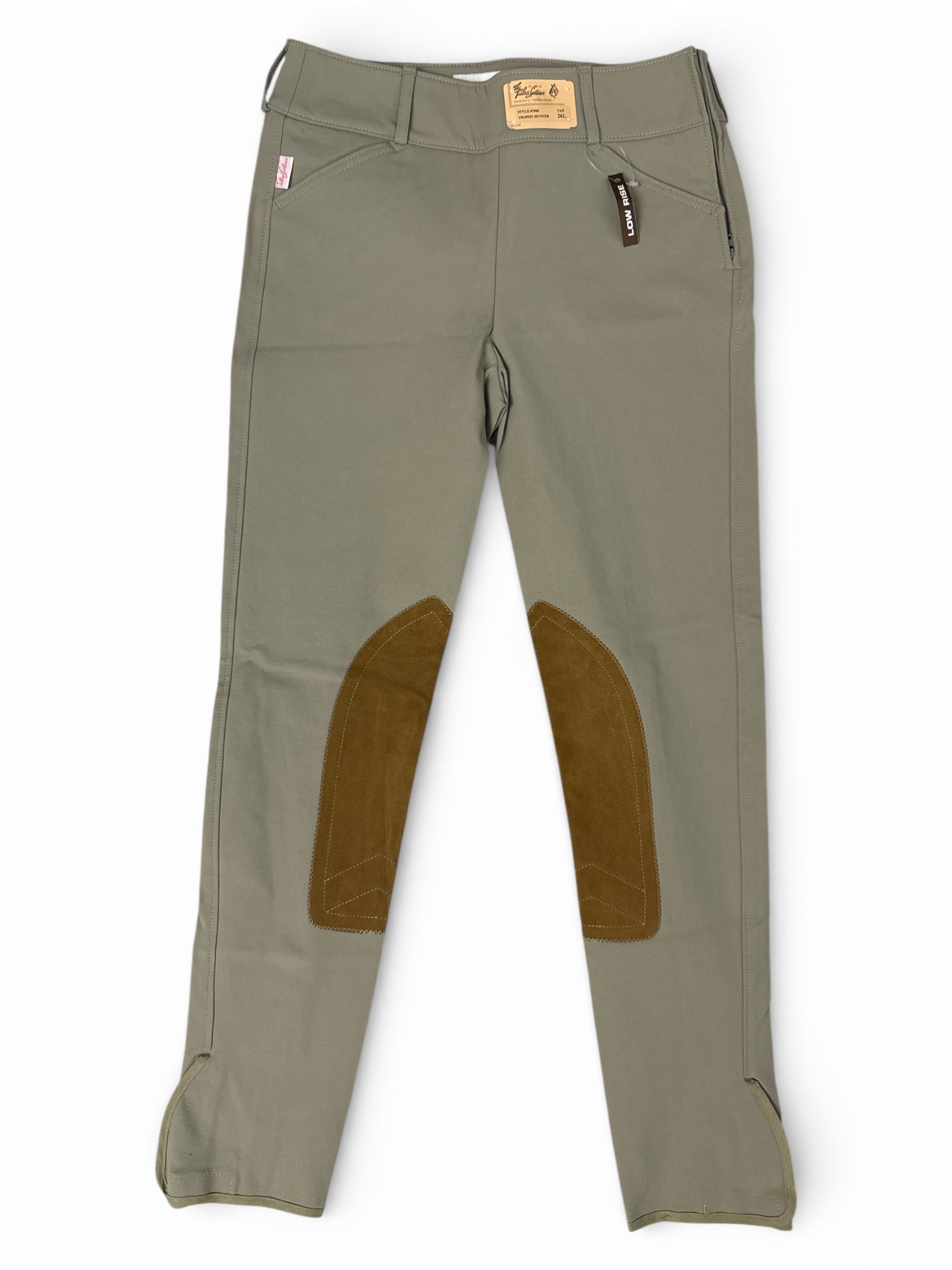 The Tailored Sportsman Trophy Hunter Side Zip Breech (Style #1968) Tan - Size 26 L NEW