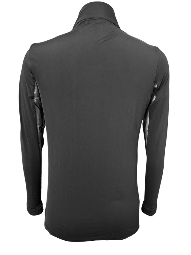 The Tailored Sportsman Women's Long Sleeve IceFil Zip Shirt - Black / Pink - Size Small