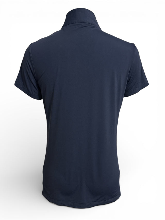 The Tailored Sportsman Women's Short Sleeve Quarter-Zip Long Sleeve Sun Shirt - Navy Blue / Size Small