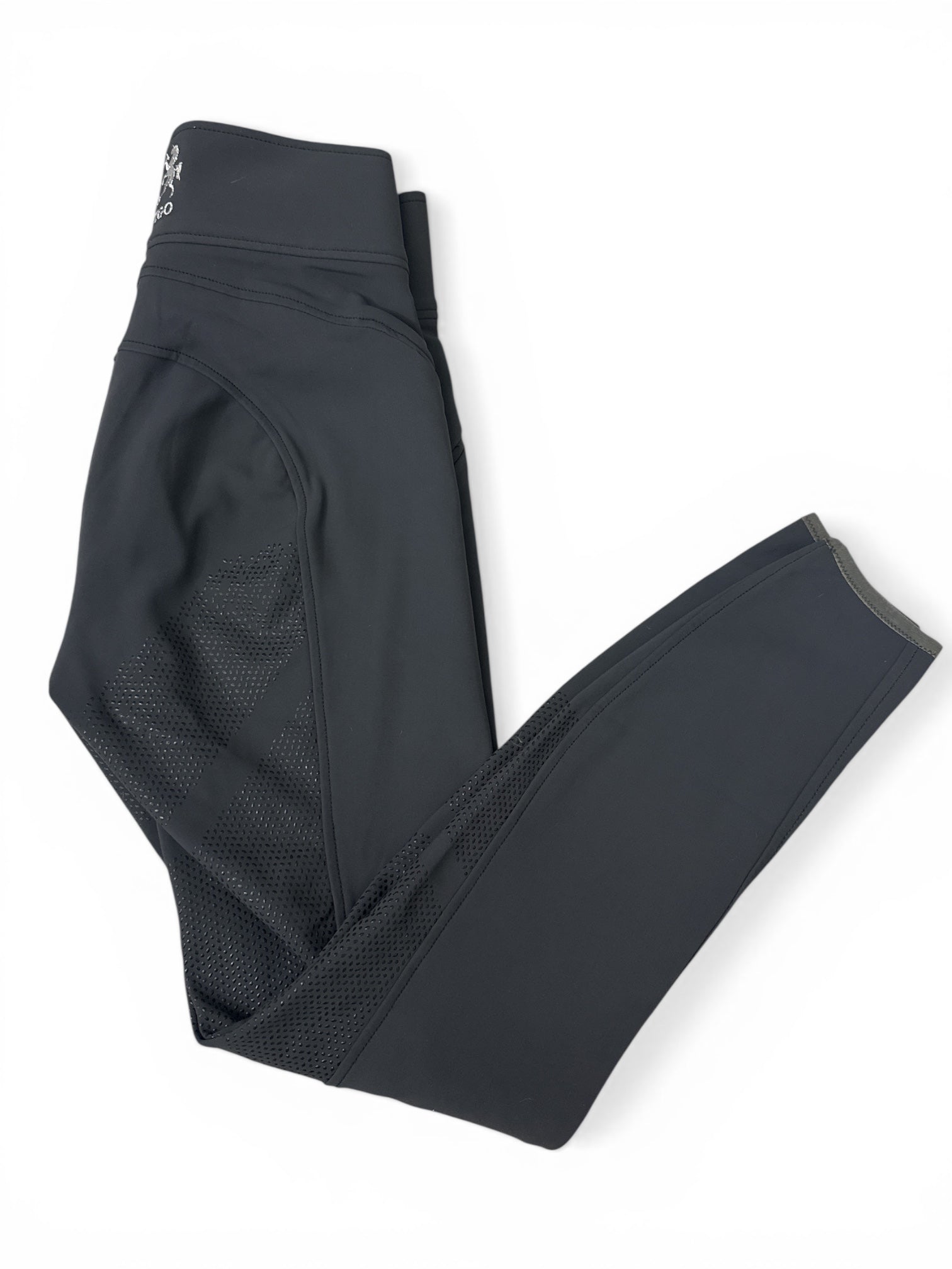 B Vertigo Women's Justine Thermo Silicone Full Seat Breeches - Dark Grey / Size US 24