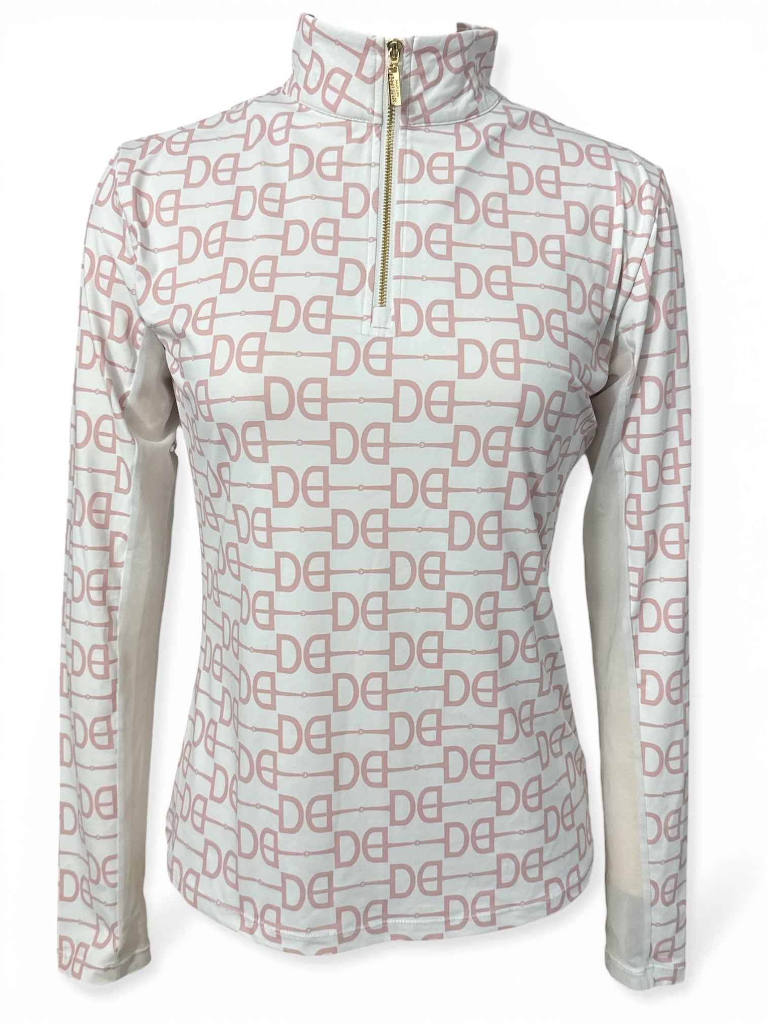 Dancing Equestrian Women's Signature Sunshirt - Pink Bit Print / Size Small