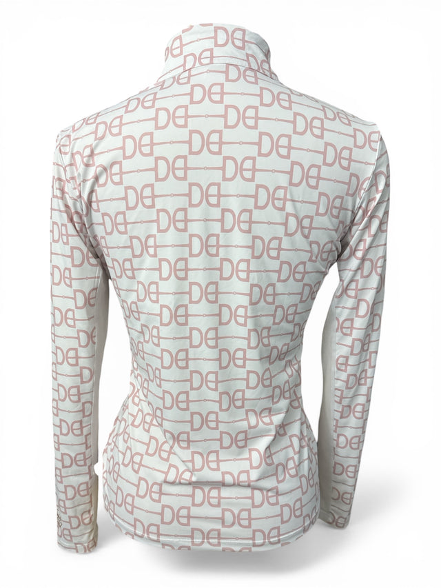 Dancing Equestrian Women's Signature Sunshirt - Pink Bit Print / Size Small