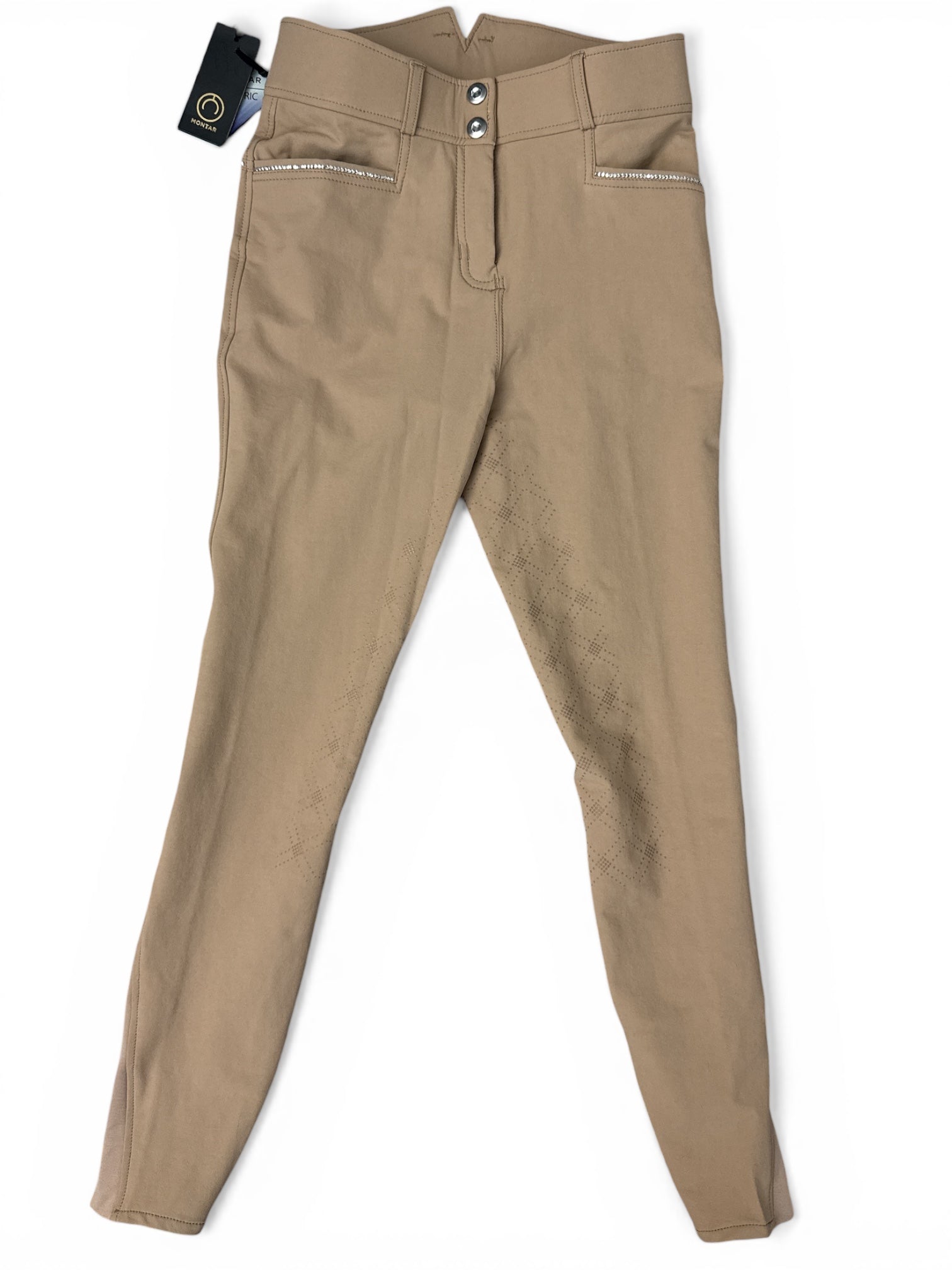 Montar Crystal Lines Romy Breeches - Soft Beige / Size EU 36 (US 24) NEW