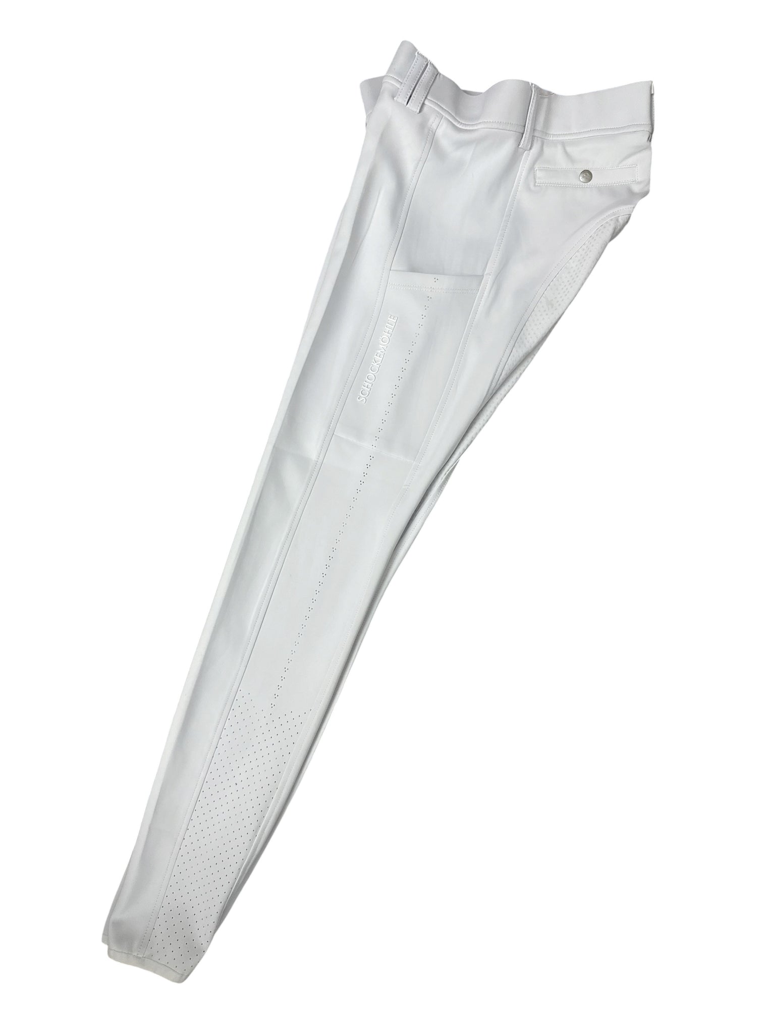 Schockemohle Air Sporty Riding Tights Full Seat - White / Size EU 36 (US 24) NEW