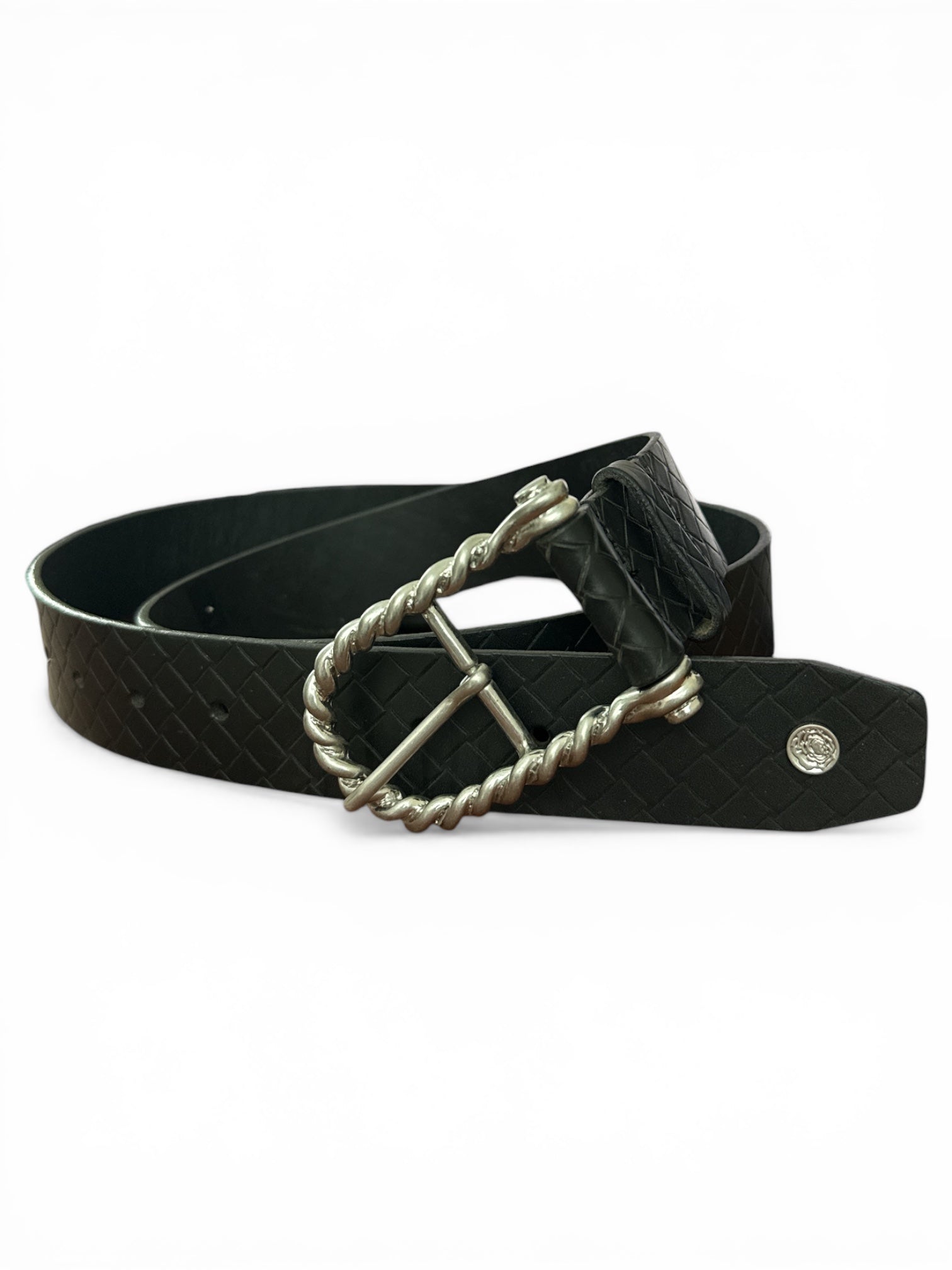 Hannah Childs Twisted Bit Belt - Black / Size Large NEW