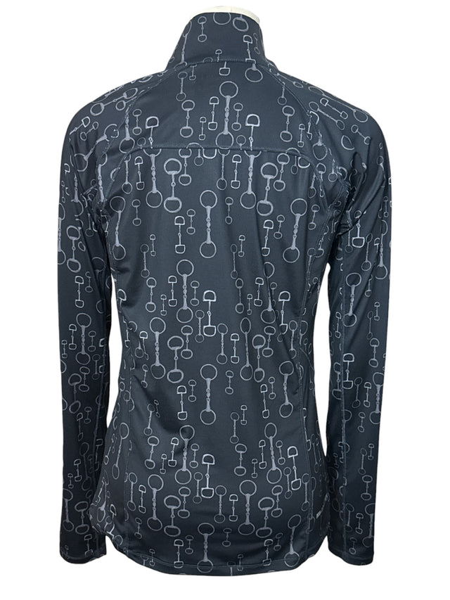 Ariat Lowell 2.0 1/4 Zip Shirt - Black Bit Print / Size Medium