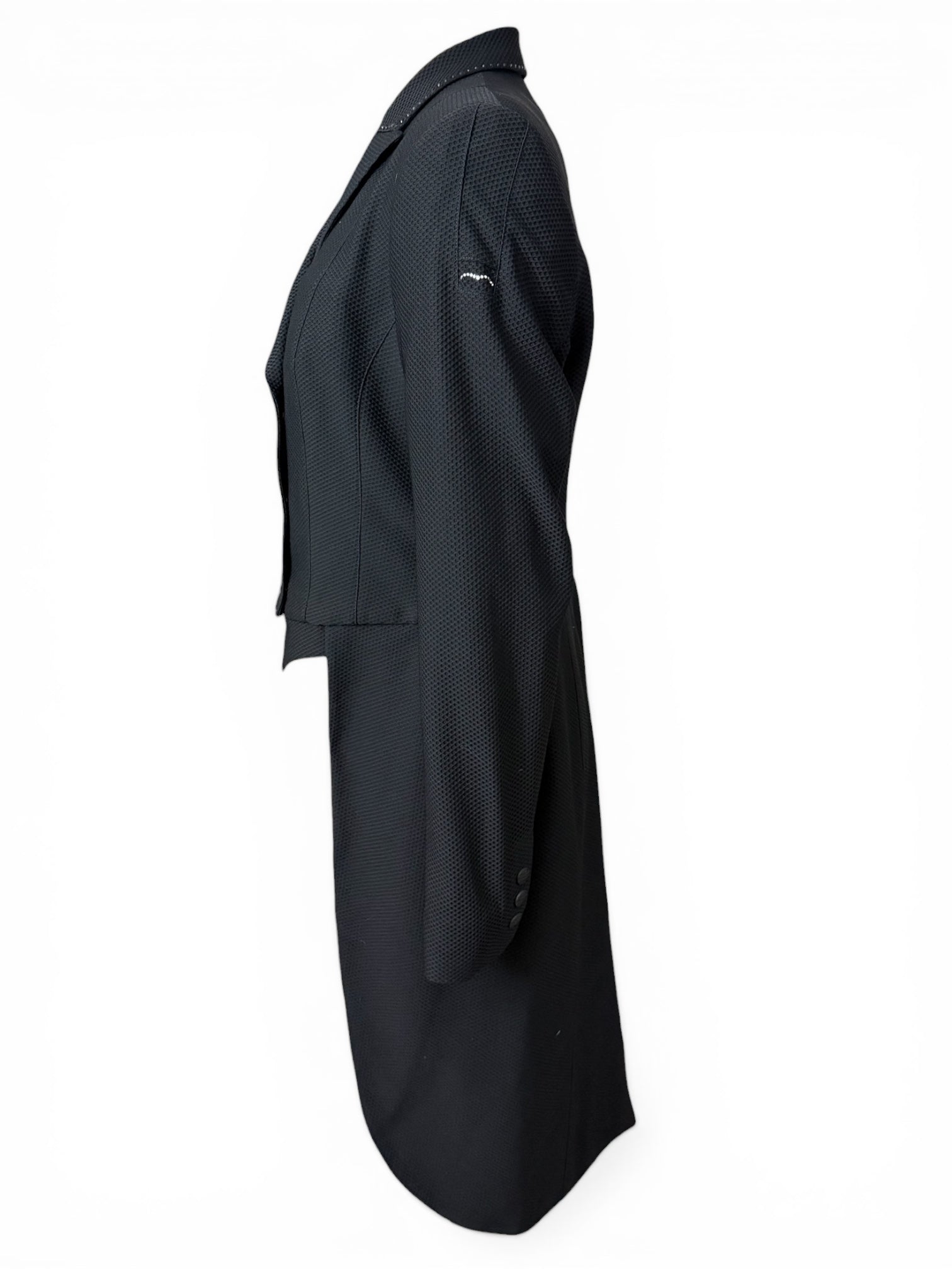 Animo Lussuria Mesh Competition Shadbelly Show Coat - Black / IT 46