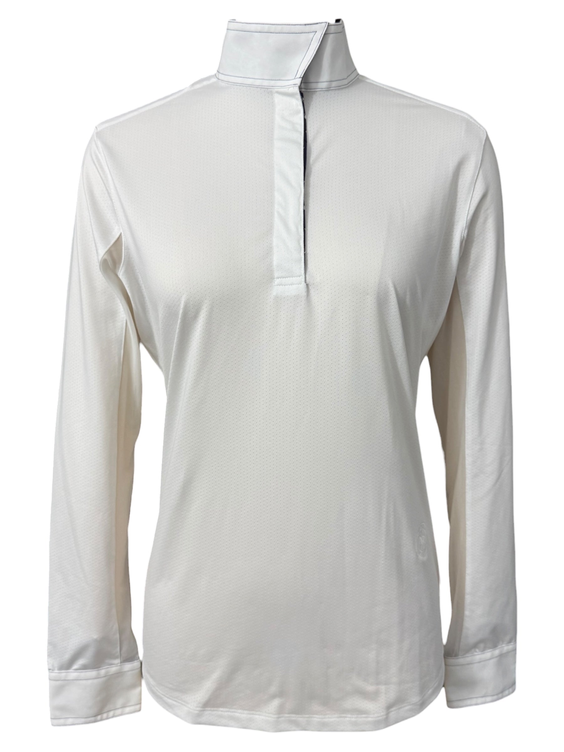 Essex Classics Talent Yarn Wrap Collar Show Shirt - White with Purple / Size Large NEW