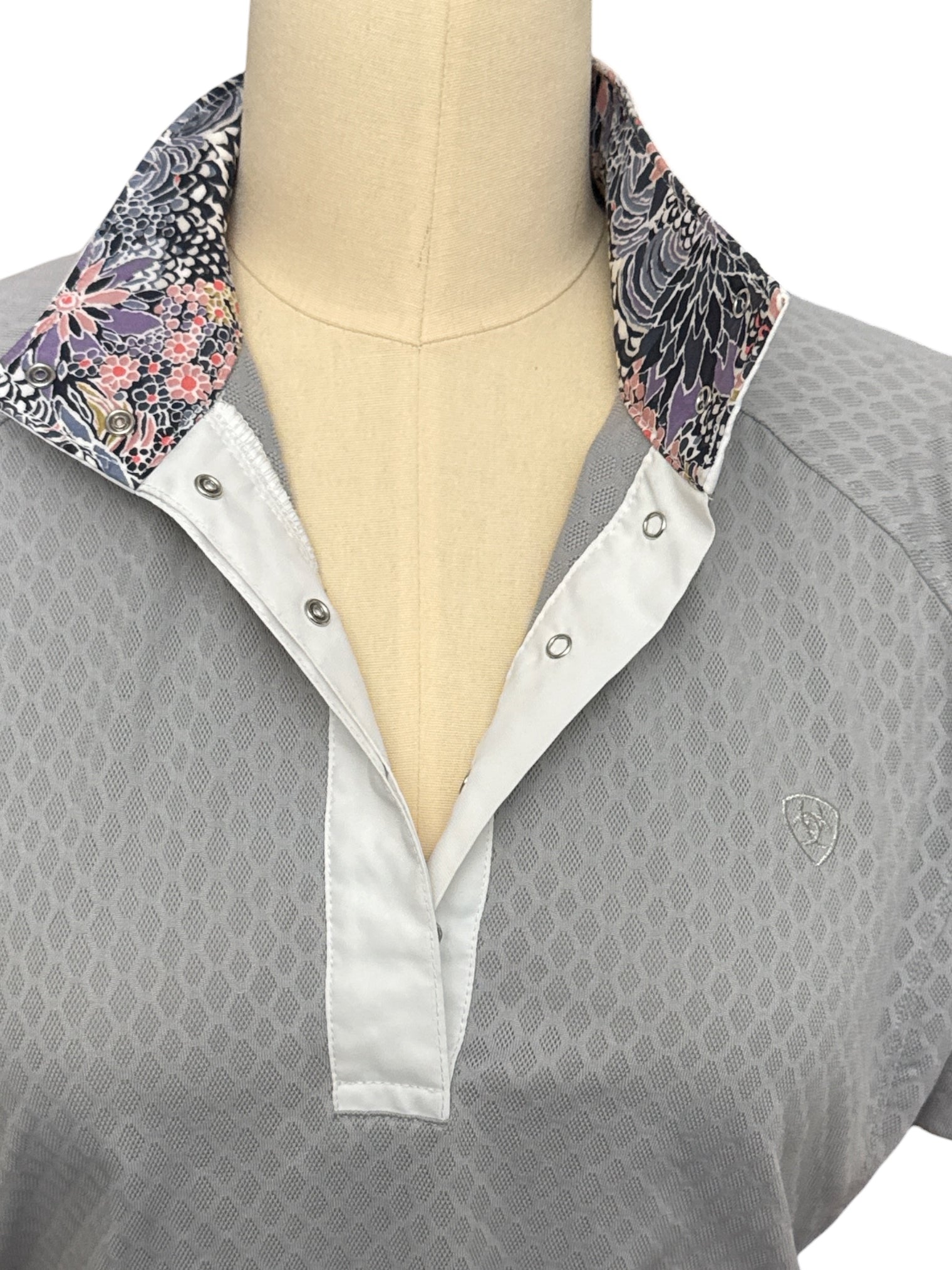 Ariat Showstopper 2.0 Show Shirt Perforated - Grey / Size Large