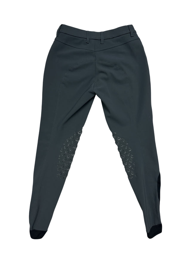 Cavalleria Toscana Women's Knee Grip Breeches - Charcoal Grey / Size IT 40 (US 26)