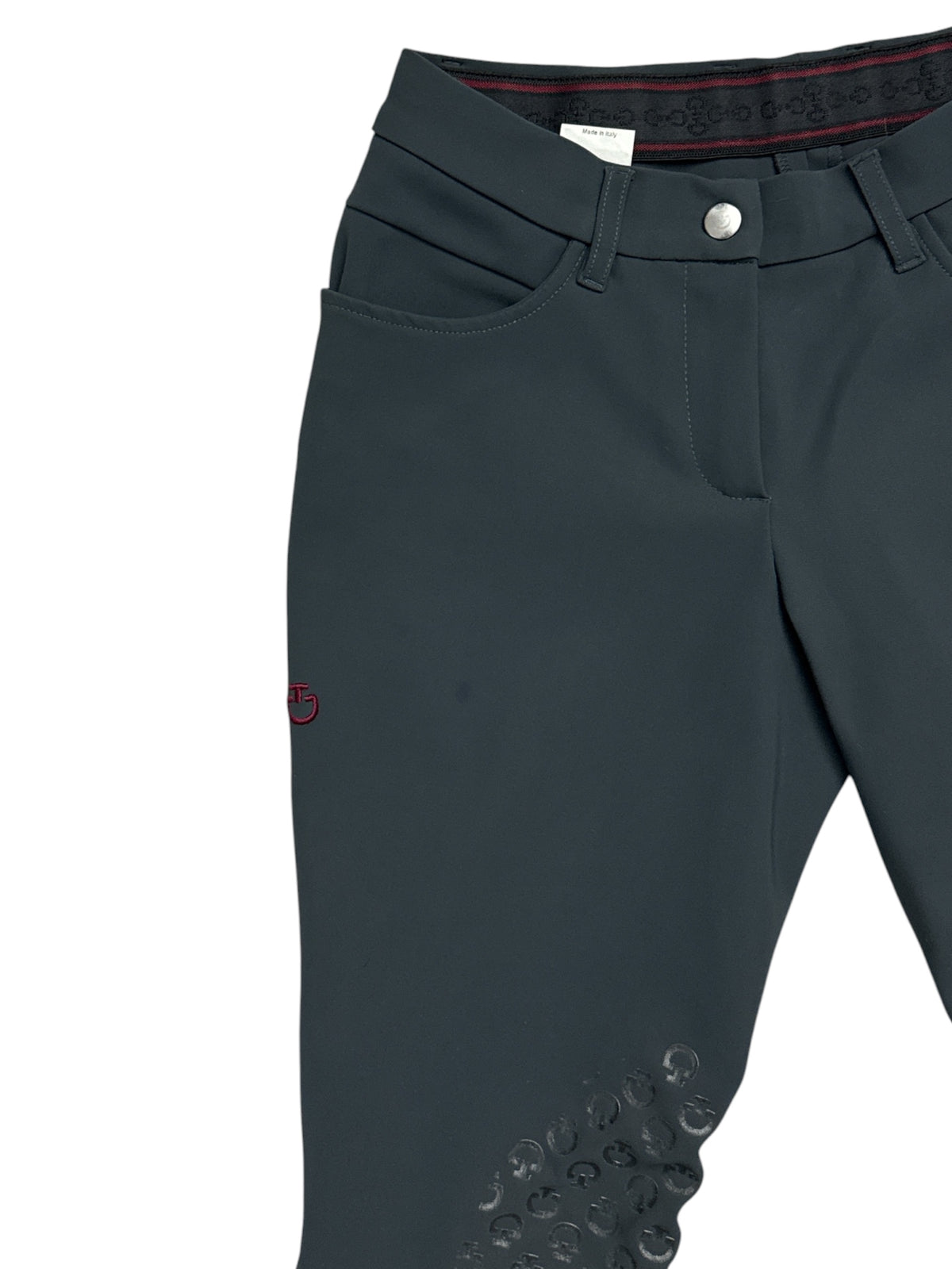 Cavalleria Toscana Women's Knee Grip Breeches - Charcoal Grey / Size IT 40 (US 26)