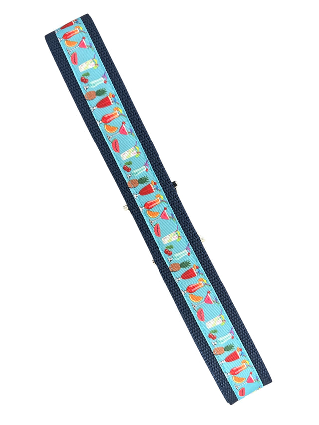 In The Loop Belt By Equiparent Tropical Cocktails on Navy / Size Medium