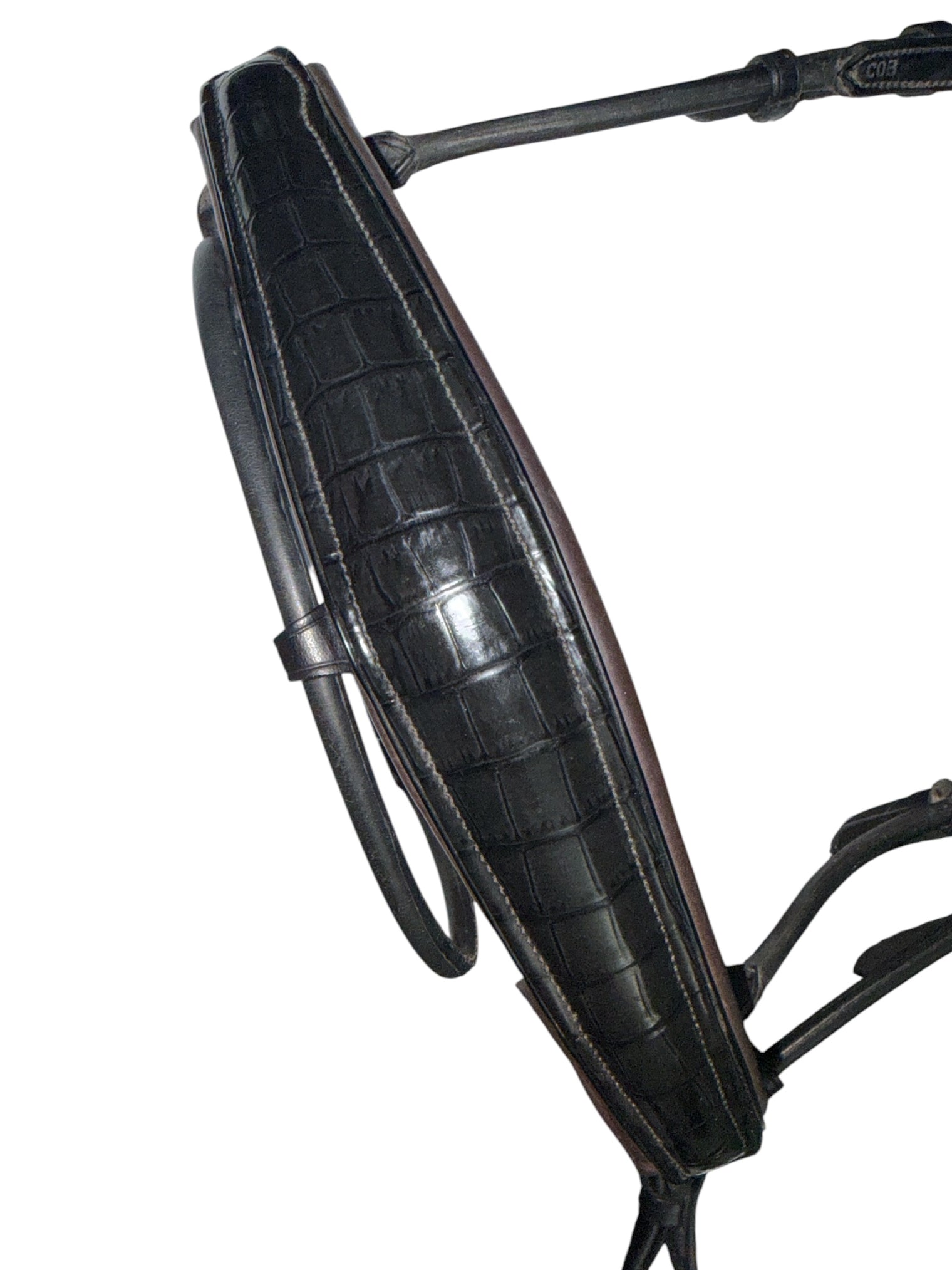PS of Sweden GP Dressage Bridle - Black Shiny Croco / Size Cob