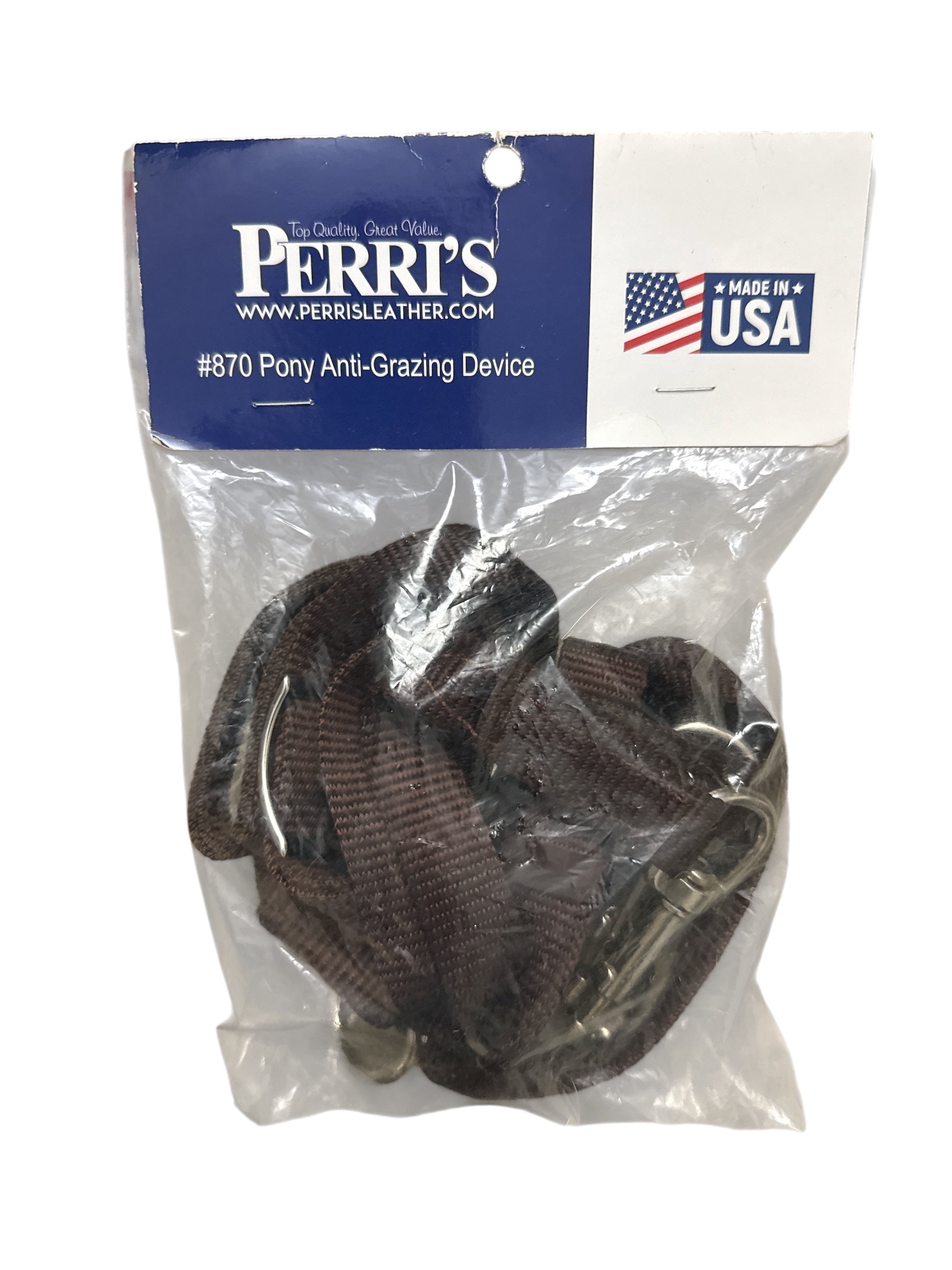 Perri’s Pony Anti-Grazing Device - Brown NEW