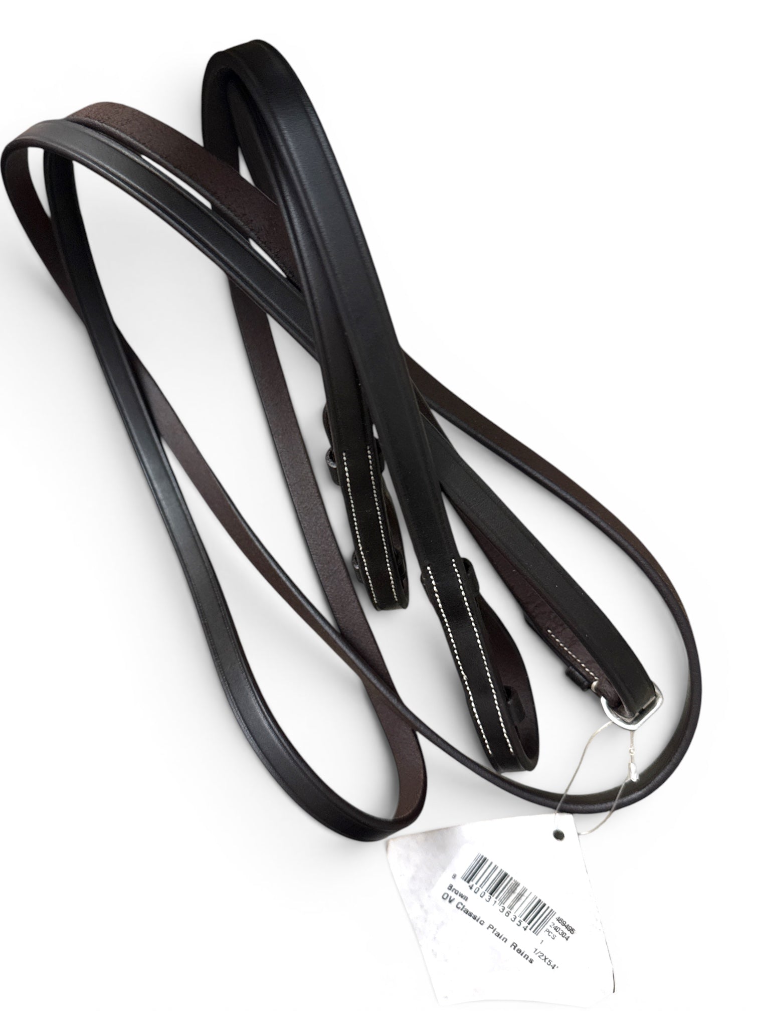 Ovation Classic Plain Leather Reins - Brown / Full Size NEW