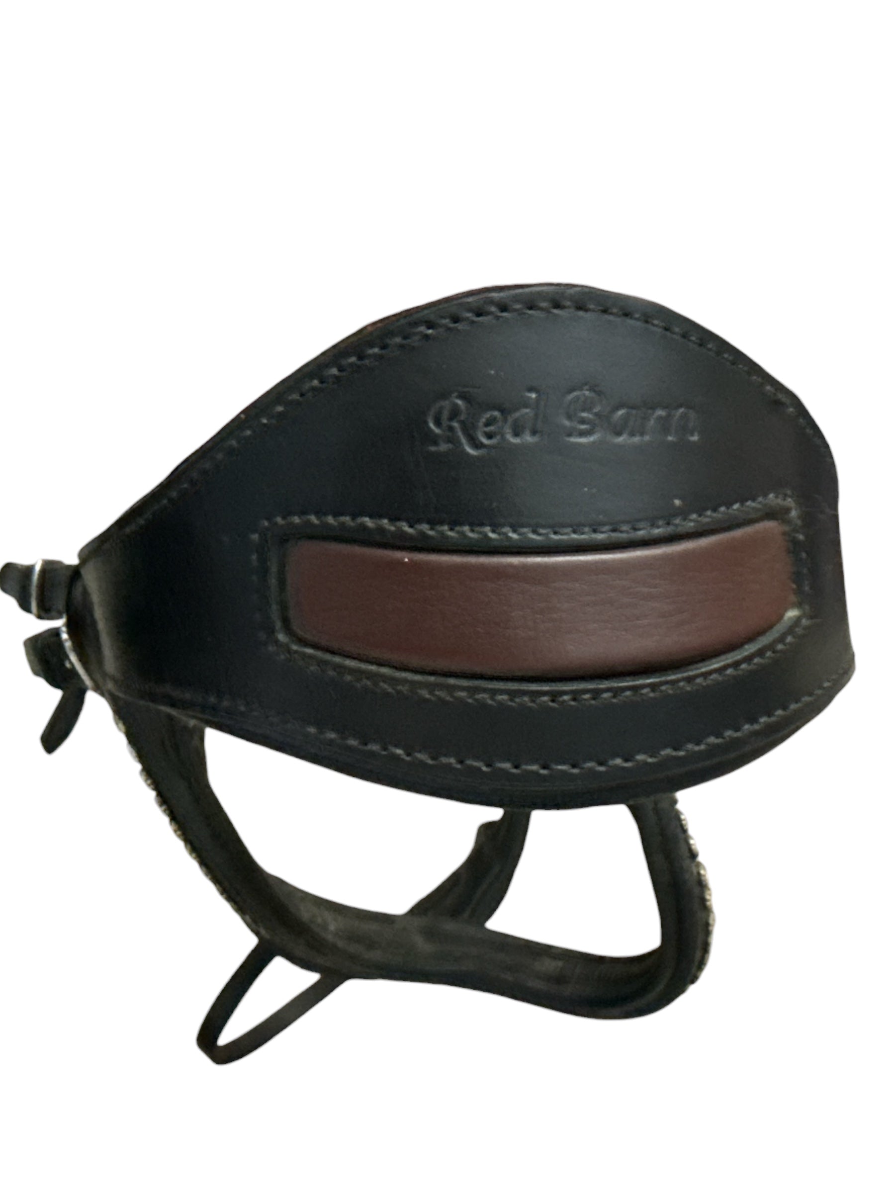 Red Barn by KL Select Arena Ergonomic Snaffle Bridle Crystal Browband - Black / Full Size