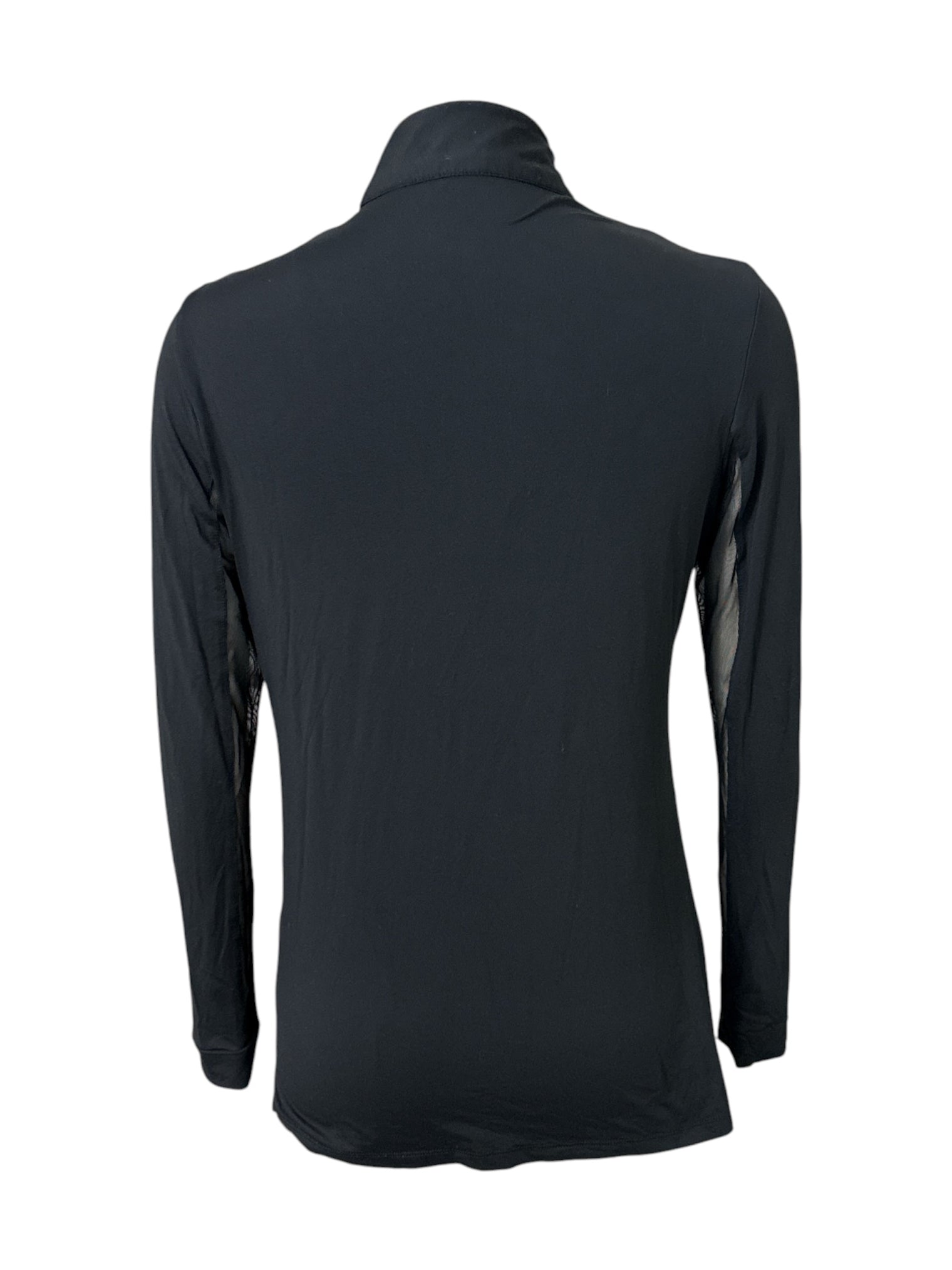 The Tailored Sportsman Women's Long Sleeve IceFil Zip Shirt -Black Gold Zipper - Size Small