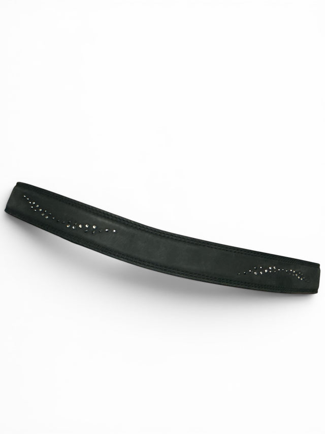 Animo Henry Belt with Swarovski Crystals - Black / Size 85 cm