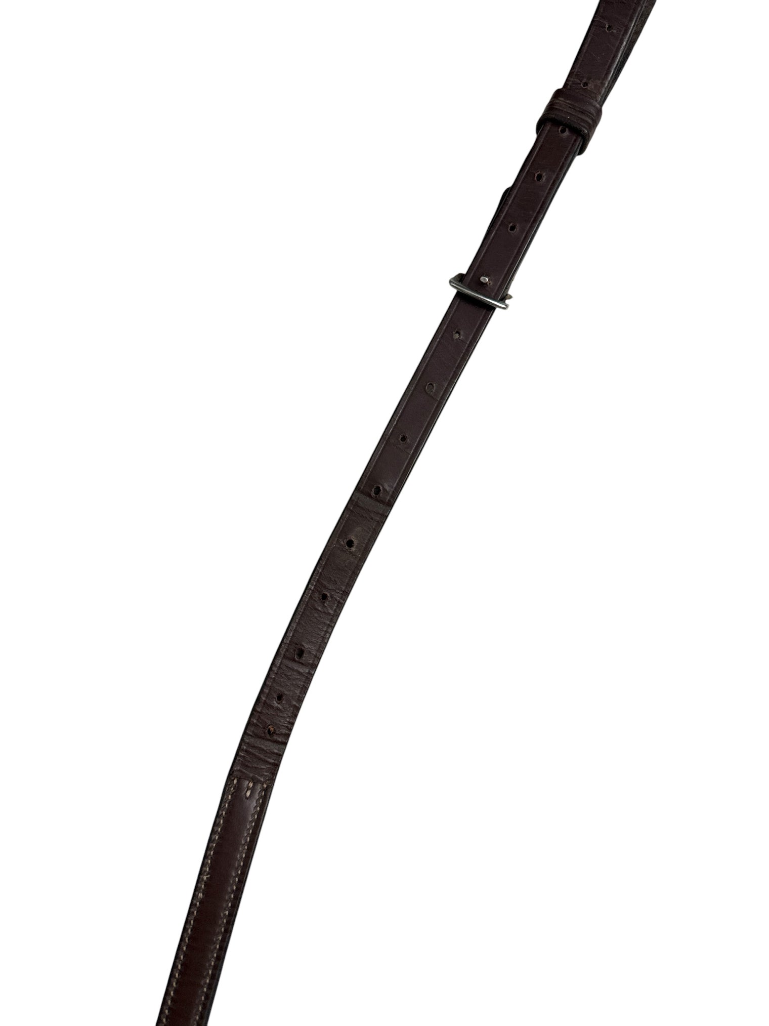 Hadfield's Saddlery Flat Raised Leather Standing Martingale - Brown / Oversize