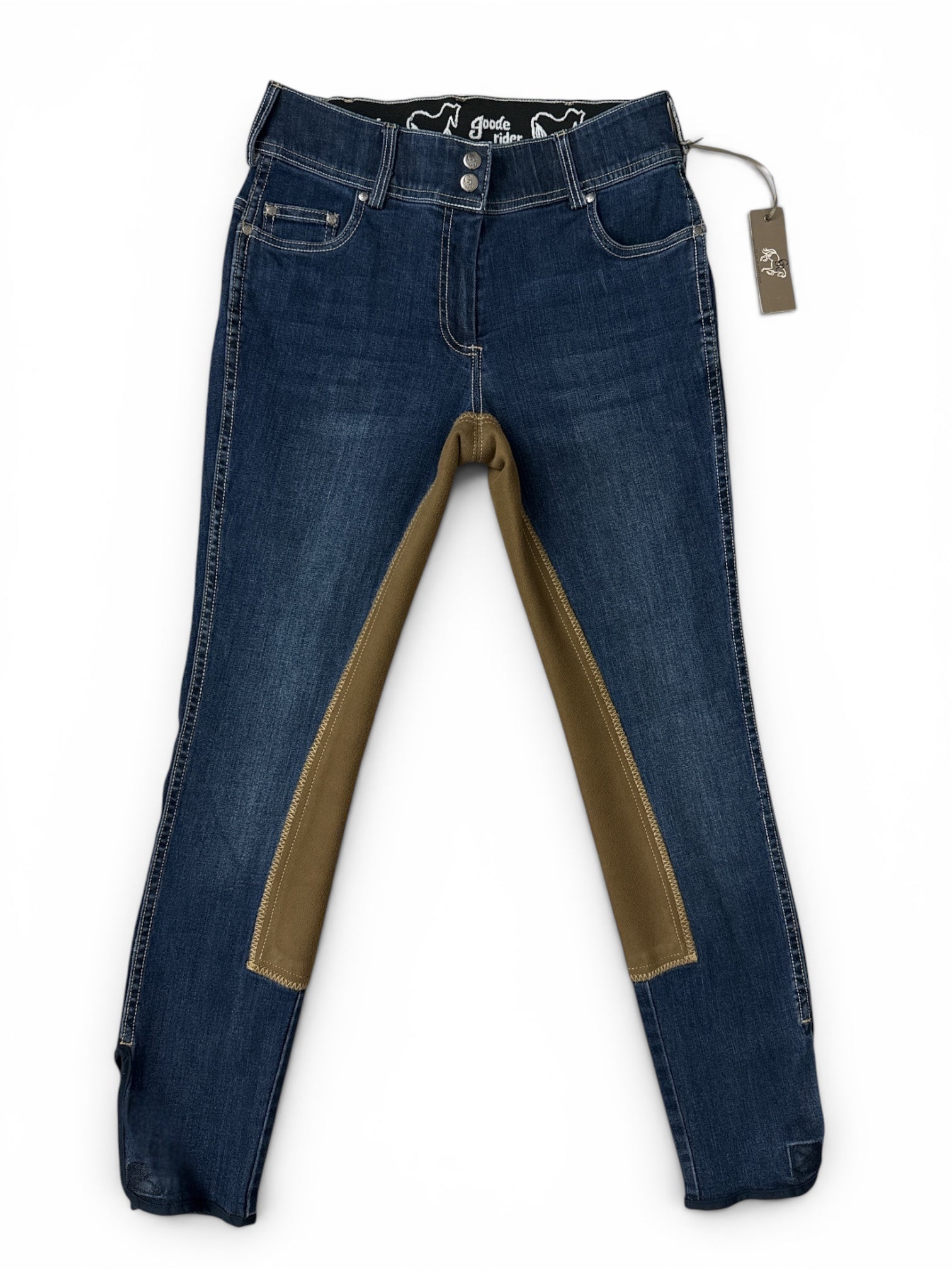 Goode Rider Equestrian Jean / Denim Breech Full Seat Mid Rise - Vintage Wash / Size 28 R NEW
