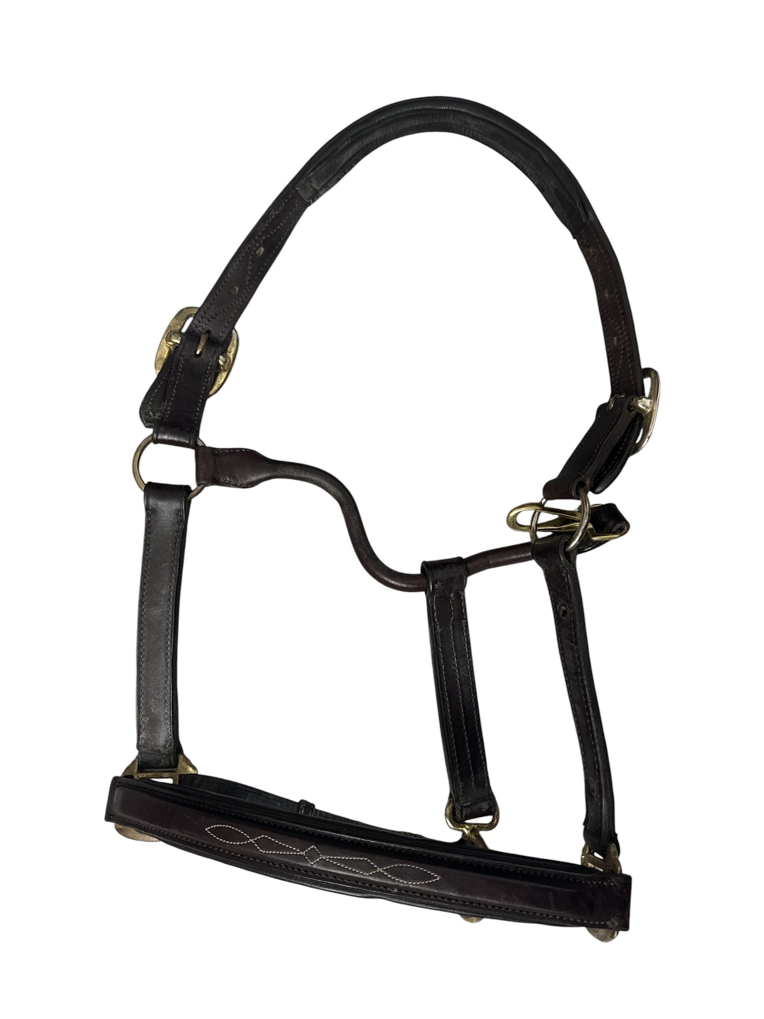 Ovation Fancy Raised Padded Halter - Brown / Cob