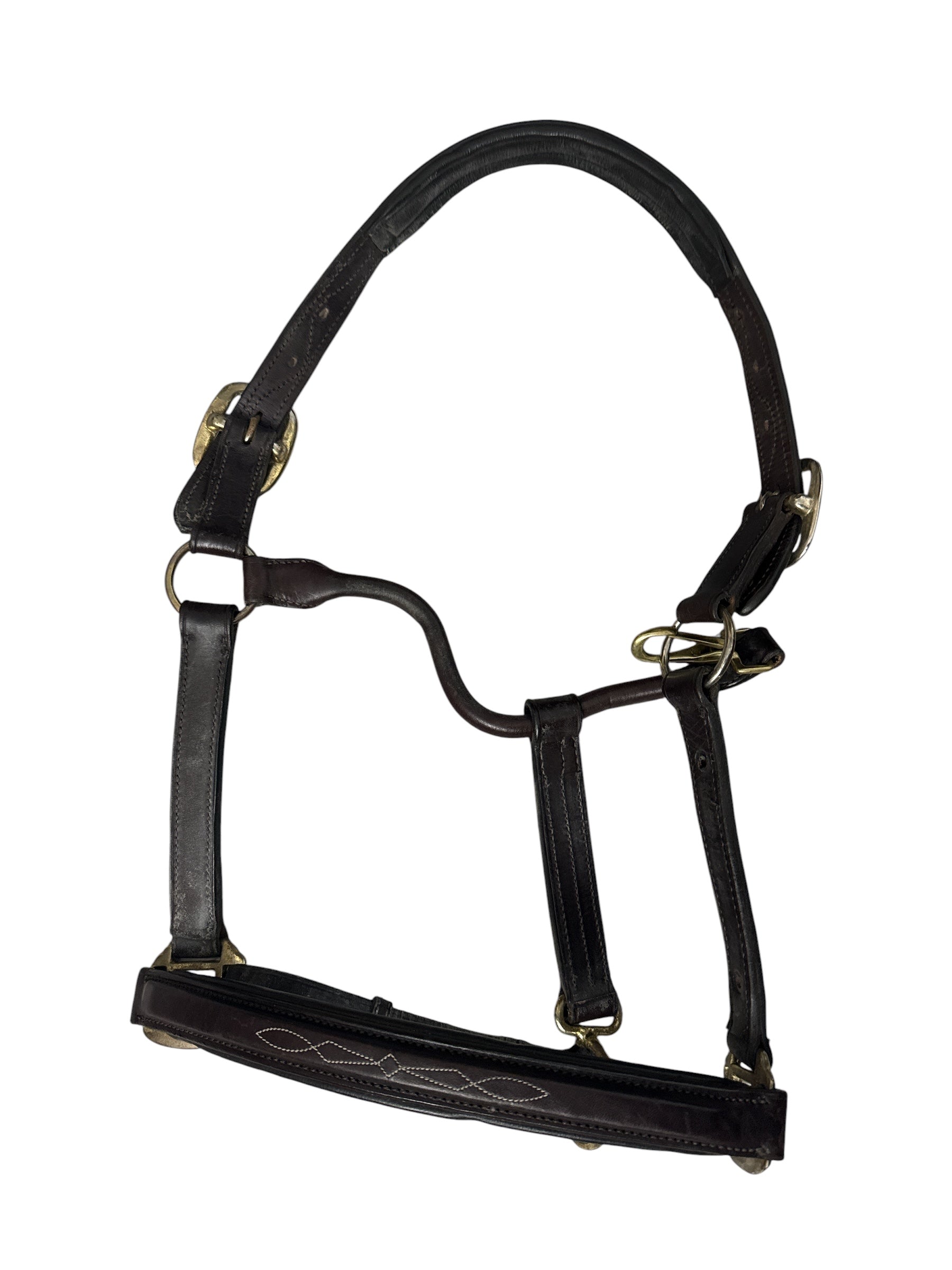 Ovation Fancy Raised Padded Halter - Brown / Cob