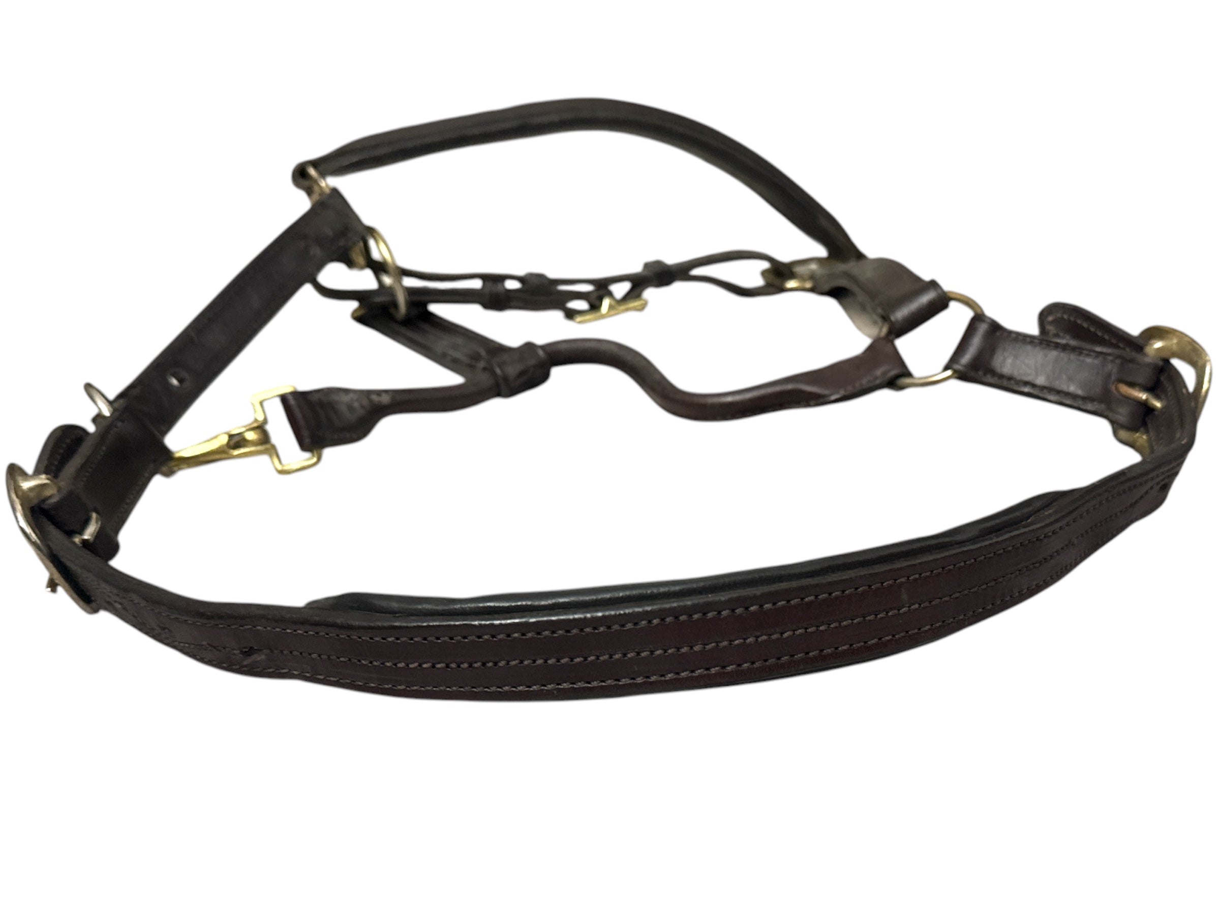 Ovation Fancy Raised Padded Halter - Brown / Cob