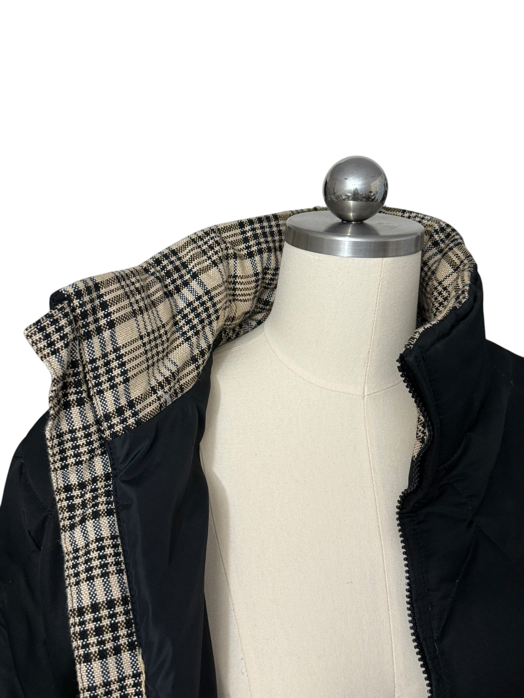 5A Baker Women's Down Quilted Puffer Coat - Black / Size Medium